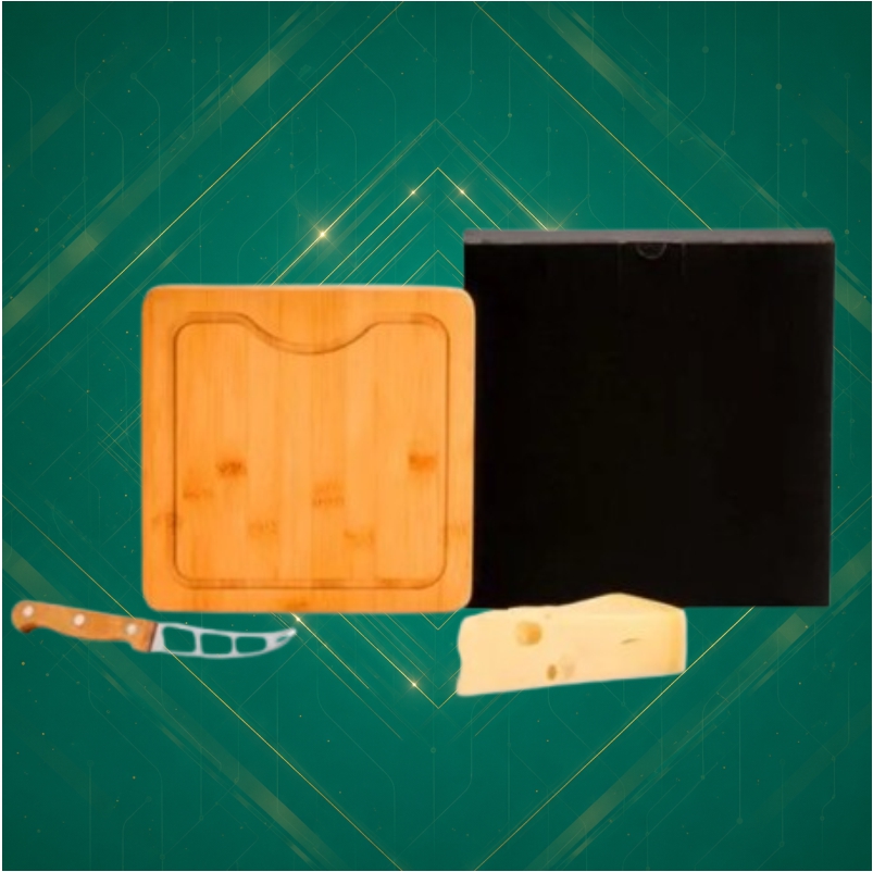 Conjunto Para Queijo Em Bambu/Madeira/Inox – 2 Pçs PD-80073